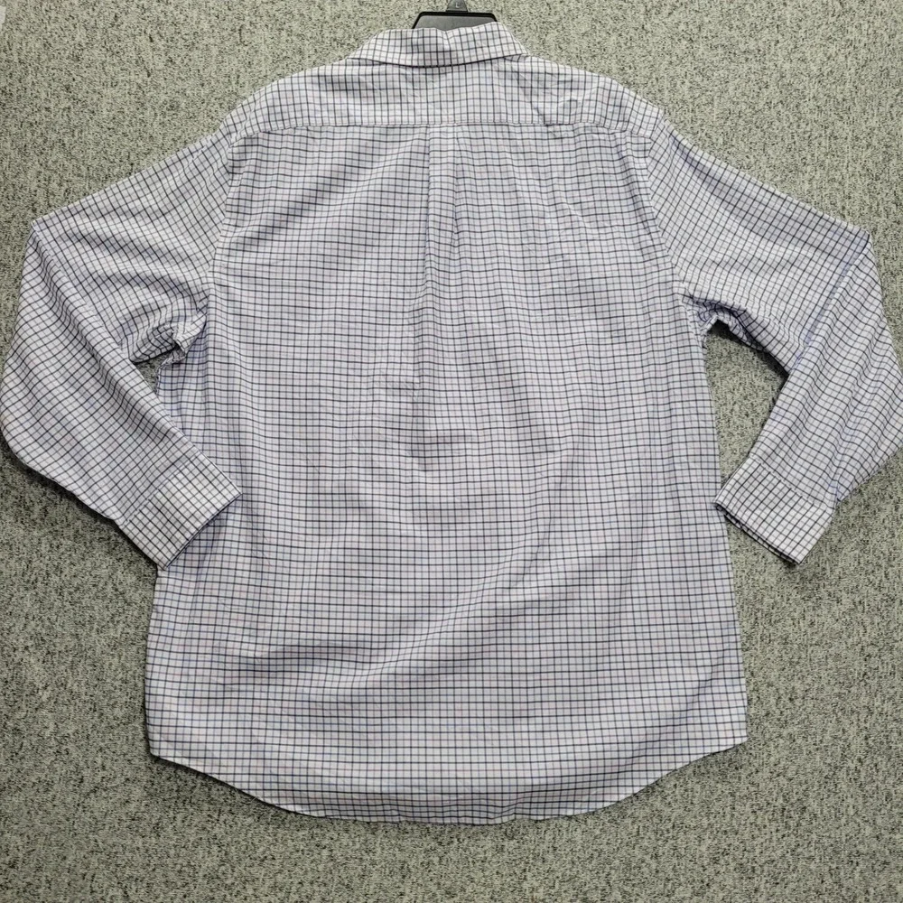 Banana Republic Mens Non-Iron Standard Fit Shirt‎ Blue Micro Check Medium